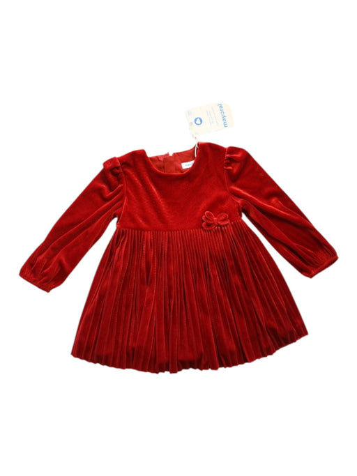 A Red Long Sleeve Dresses from Mayoral in size 12-18M for girl. (Front View)