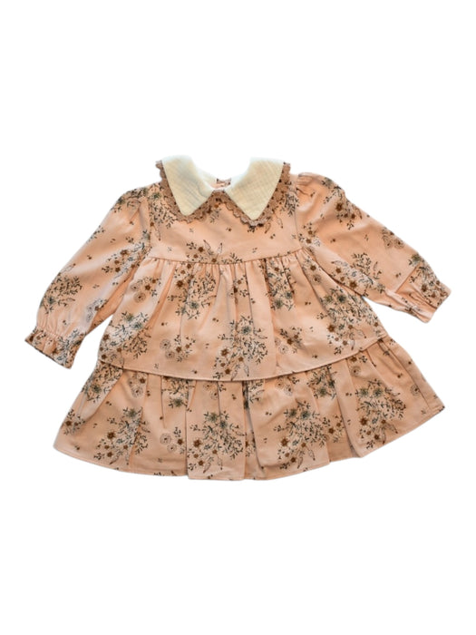 A Peach Long Sleeve Dresses from Miranda in size 12-18M for girl. (Front View)