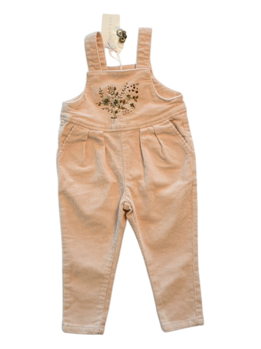 A Peach Long Overalls from Jamie Kay in size 6-12M for girl. (Front View)