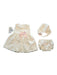 A Ivory Dress Sets from Miranda in size 12-18M for girl. (Back View)