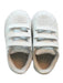 A White Sneakers from Adidas in size 18-24M for neutral. (Back View)