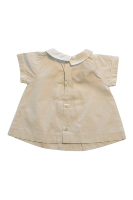 A Ivory Short Sleeve Tops from Jacadi in size 0-3M for boy. (Back View)