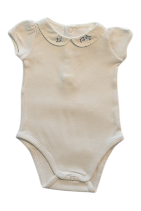 A Ivory Short Sleeve Bodysuits from Jacadi in size 3-6M for boy. (Front View)