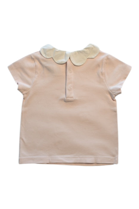 A Peach Short Sleeve Tops from Jacadi in size 2T for girl. (Back View)