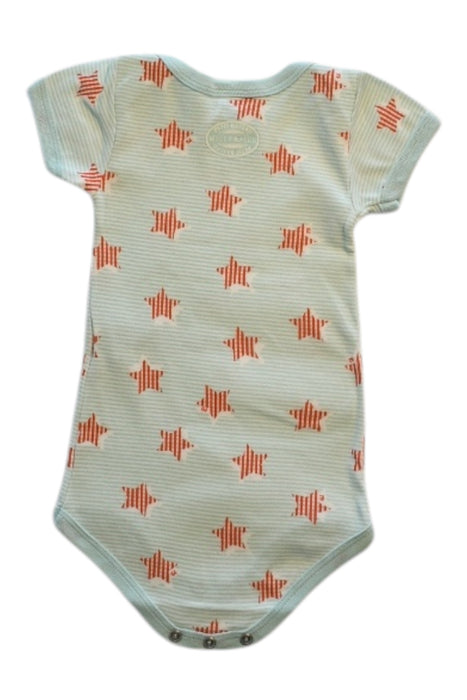 A Green Short Sleeve Bodysuits from Petit Bateau in size 3-6M for neutral. (Back View)