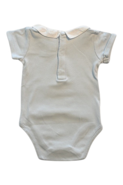 A Blue Short Sleeve Bodysuits from Jacadi in size 3-6M for girl. (Back View)