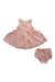 A Pink Dress Sets from Jacadi in size 12-18M for girl. (Front View)