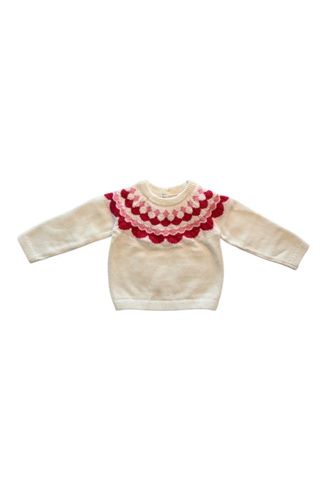 A White Knit Sweaters from Jacadi in size 18-24M for girl. (Front View)
