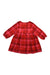 A Red Long Sleeve Dresses from Jacadi in size 18-24M for girl. (Back View)