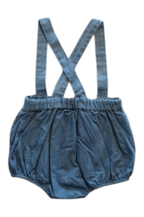 A Blue Overall Shorts from Jacadi in size 6-12M for boy. (Back View)