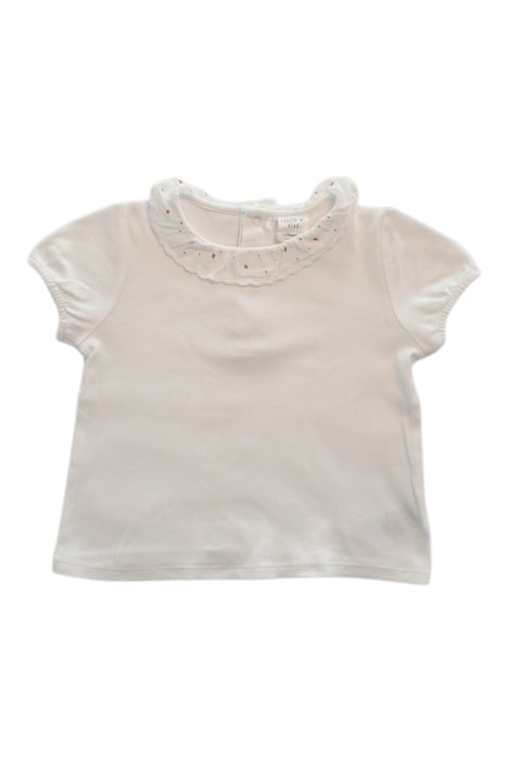 A White Short Sleeve Tops from Carrément Beau in size 3T for girl. (Front View)