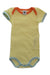 A Yellow Short Sleeve Bodysuits from Petit Bateau in size 3-6M for neutral. (Front View)