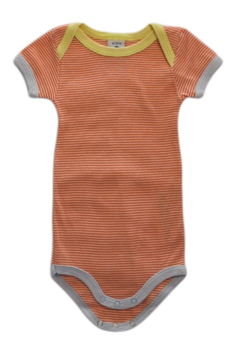 A Orange Short Sleeve Bodysuits from Petit Bateau in size 3-6M for neutral. (Front View)