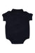 A Navy Short Sleeve Bodysuits from Ralph Lauren in size 3-6M for boy. (Back View)