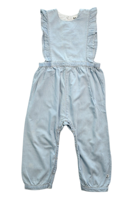 A Blue Long Overalls from Molo in size 3T for girl. (Front View)