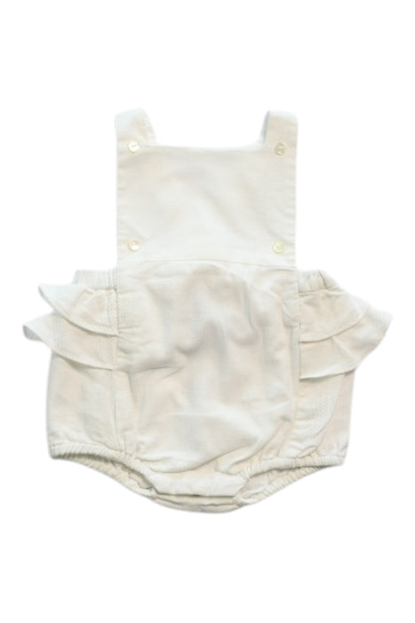 A White Sleeveless Rompers from Jacadi in size 3-6M for girl. (Front View)