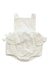 A White Sleeveless Rompers from Jacadi in size 3-6M for girl. (Front View)