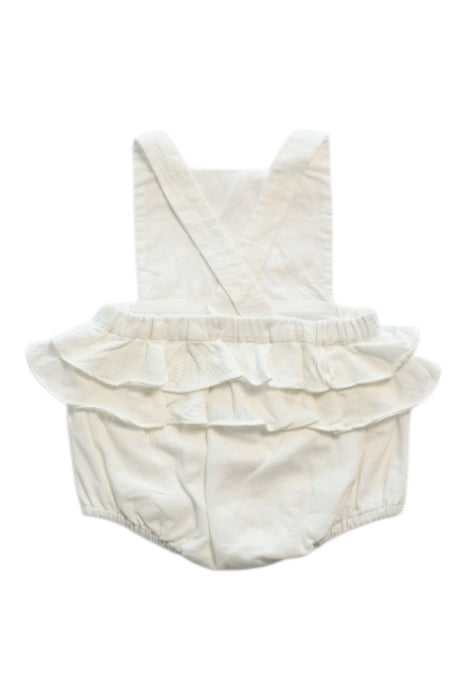A White Sleeveless Rompers from Jacadi in size 3-6M for girl. (Back View)
