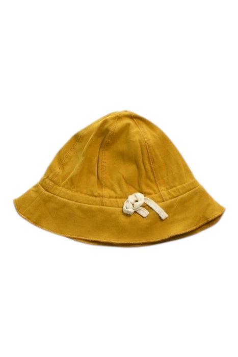 A Yellow Sun Hats from Gray Label in size 3-6M for neutral. (Back View)