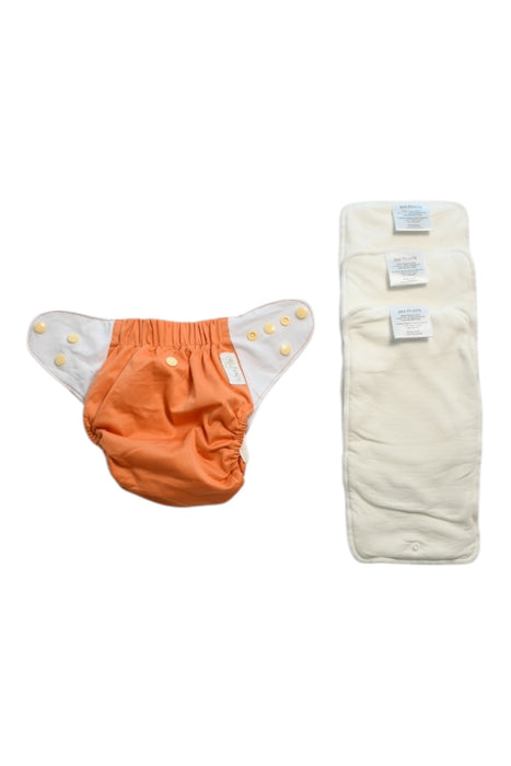 A Orange Cloth Diapers from Just Peachy in size Newborn for neutral. (Front View)