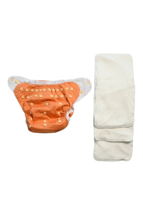 A Orange Cloth Diapers from Just Peachy in size Newborn for neutral. (Back View)