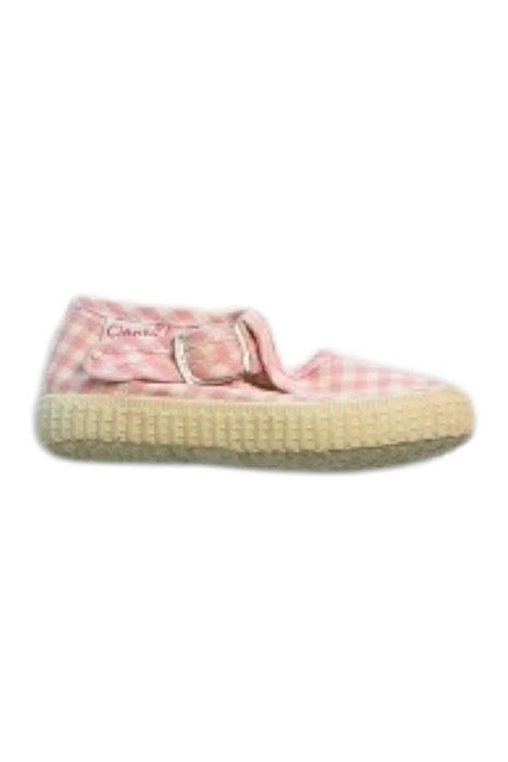 A Pink Espadrilles from Cienta in size 12-18M for girl. (Front View)