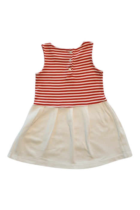 A Red Sleeveless Dresses from Bella Bliss in size 3T for girl. (Back View)
