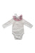 A White Long Sleeve Bodysuits from Jacadi in size 6-12M for girl. (Front View)