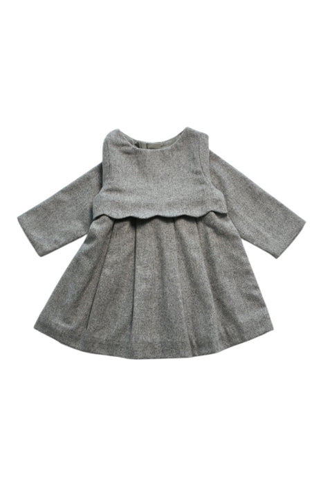 A Grey Sweater Dresses from Jacadi in size 12-18M for girl. (Front View)