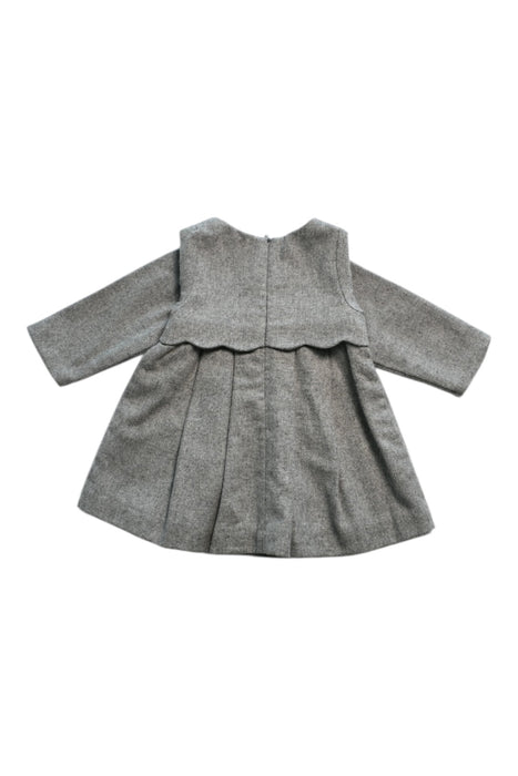 A Grey Sweater Dresses from Jacadi in size 12-18M for girl. (Back View)