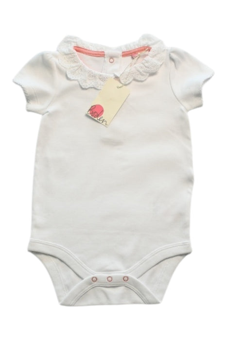 A White Short Sleeve Bodysuits from Baby Boden in size 6-12M for girl. (Front View)