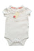 A White Short Sleeve Bodysuits from Baby Boden in size 6-12M for girl. (Front View)