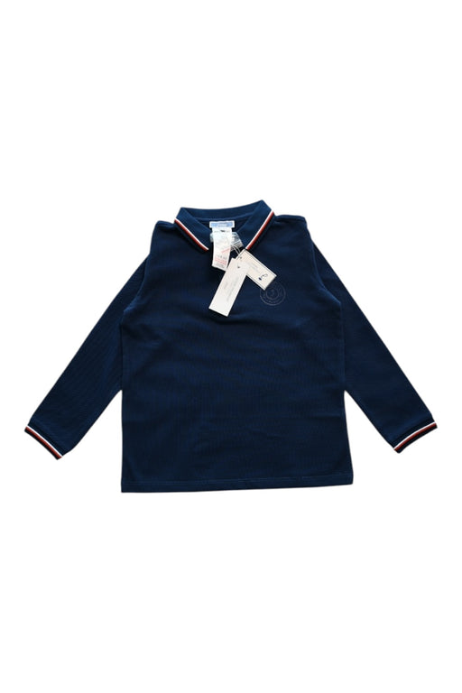 A Navy Long Sleeve Polos from Jacadi in size 6T for boy. (Front View)