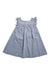 A Blue Sleeveless Dresses from The Little White Company in size 3T for girl. (Front View)