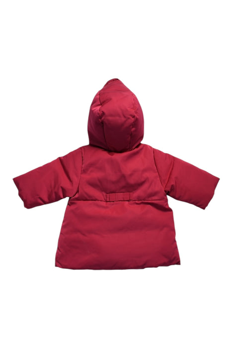 A Red Puffer/Quilted Coats & Outerwear from Jacadi in size 6-12M for girl. (Back View)
