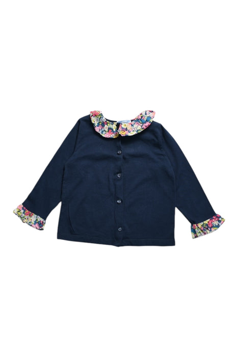 A Navy Long Sleeve Tops from Jacadi in size 3T for girl. (Front View)