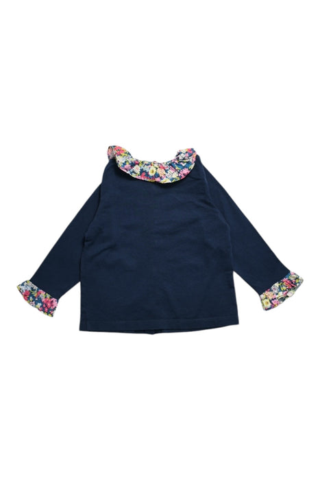A Navy Long Sleeve Tops from Jacadi in size 3T for girl. (Back View)