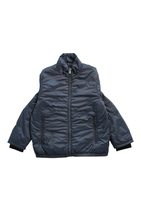 A Navy Puffer/Quilted Coats & Outerwear from Emporio Armani in size 6T for boy. (Front View)
