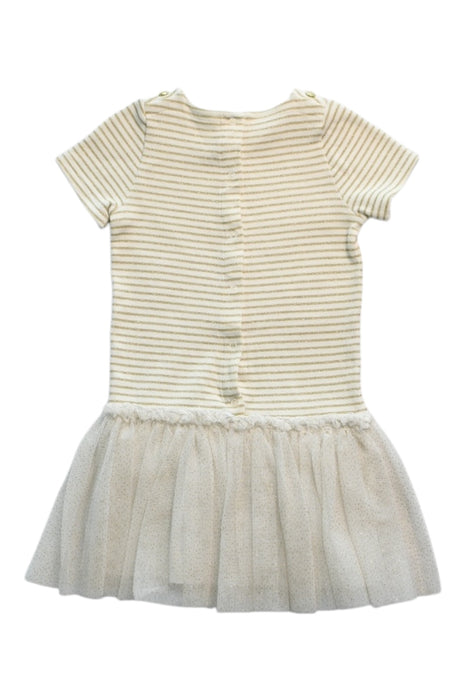 A Beige Sweater Dresses from Petit Bateau in size 3T for girl. (Back View)