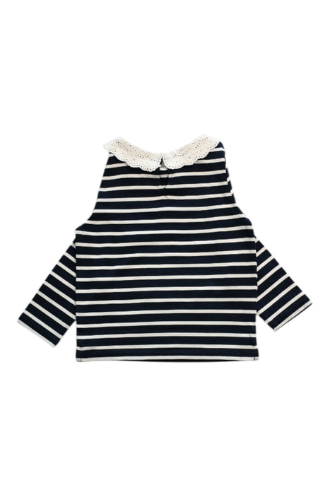 A Navy Long Sleeve Tops from Boden in size 3T for girl. (Back View)