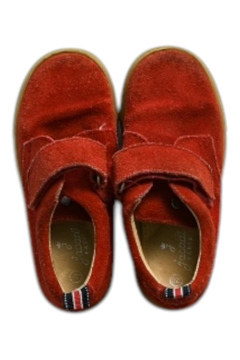 A Red Loafers & Moccasins from Jacadi in size 5T for boy. (Back View)
