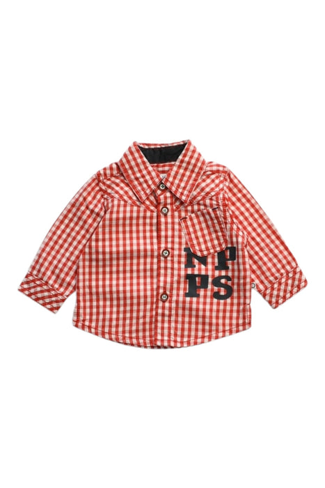 A Red Long Sleeve Shirts from Noppies in size 3-6M for boy. (Front View)