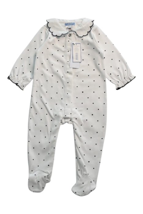 A White Onesies from Jacadi in size 3-6M for girl. (Front View)