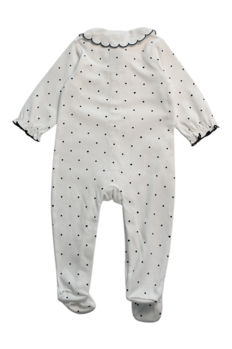 A White Onesies from Jacadi in size 3-6M for girl. (Back View)