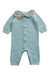 A Blue Long Sleeve Rompers from Jacadi in size 3-6M for girl. (Front View)