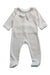 A White Long Sleeve Rompers from Jacadi in size 6-12M for girl. (Front View)