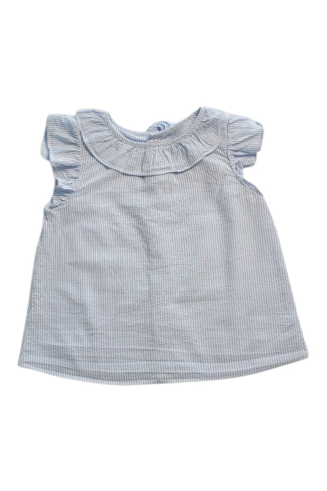 A Blue Short Sleeve Tops from Jacadi in size 18-24M for girl. (Front View)