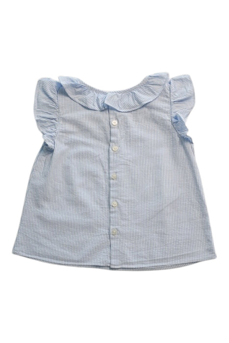 A Blue Short Sleeve Tops from Jacadi in size 18-24M for girl. (Back View)