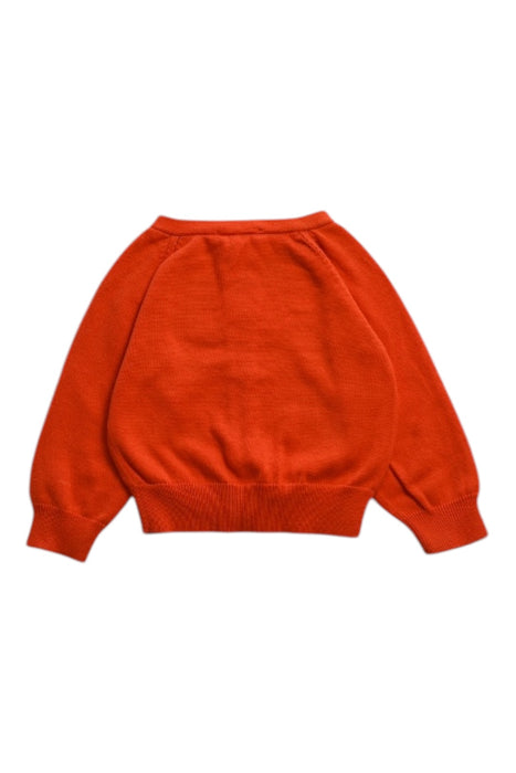 A Orange Cardigans from Jacadi in size 6-12M for girl. (Back View)