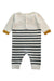 A Beige Long Sleeve Rompers from Jacadi in size 3-6M for girl. (Back View)